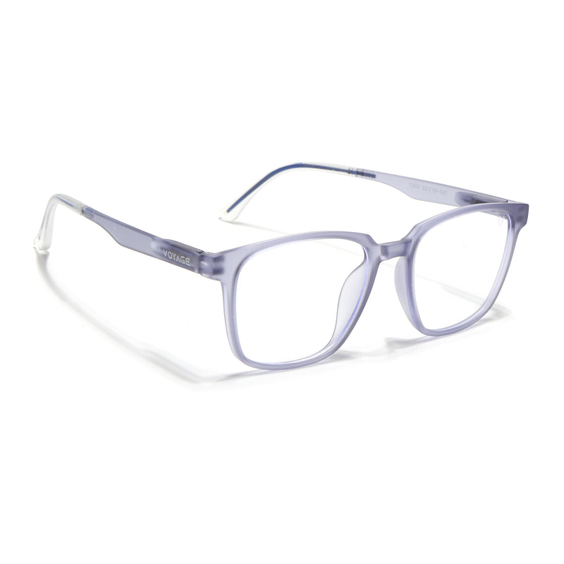 Voyage Air Light Grey Square Eyeglasses for Men & Women (T003FMG7185-C4)