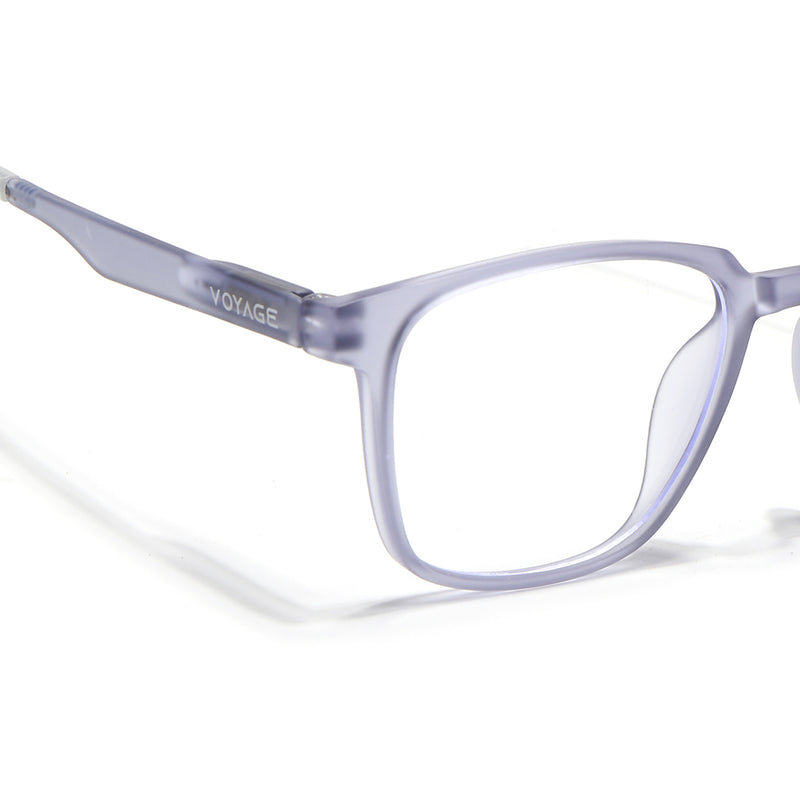 Voyage Air Light Grey Square Eyeglasses for Men & Women (T003FMG7185-C4)