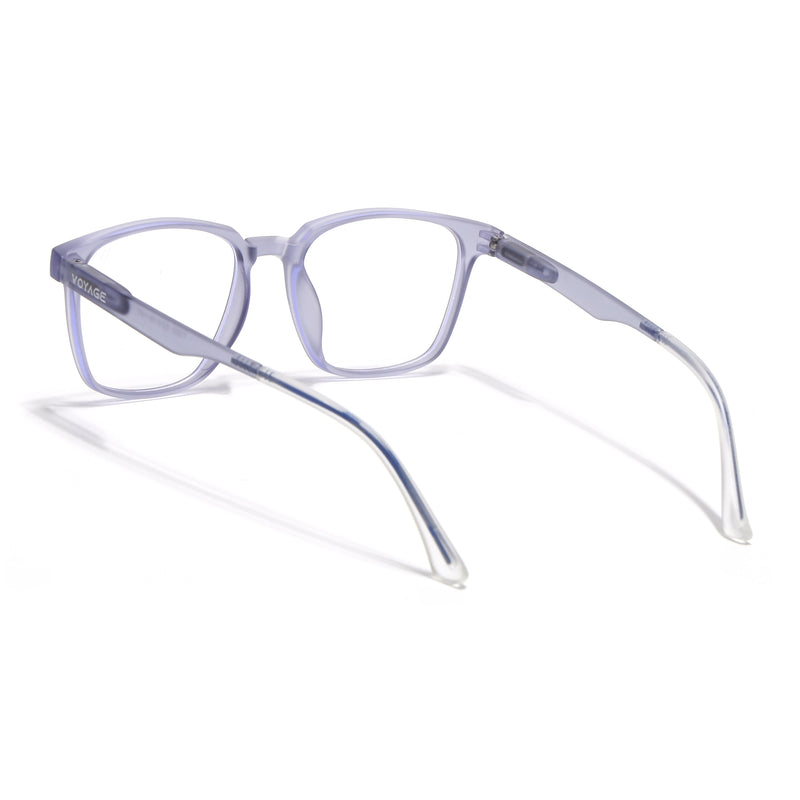 Voyage Air Light Grey Square Eyeglasses for Men & Women (T003FMG7185-C4)