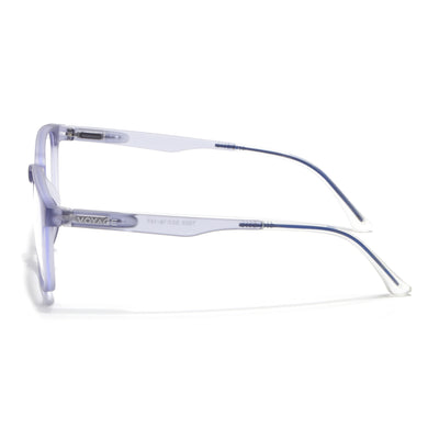 Voyage Air Light Grey Square Eyeglasses for Men & Women (T003FMG7185-C4)