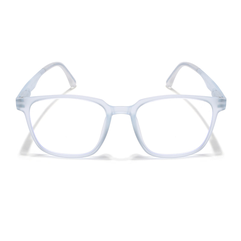 Voyage Air Matt Transparent Square Eyeglasses for Men & Women (T003FMG7186-C5)