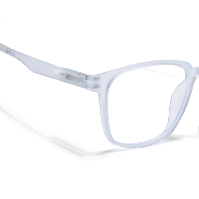 Voyage Air Matt Transparent Square Eyeglasses for Men & Women (T003FMG7186-C5)