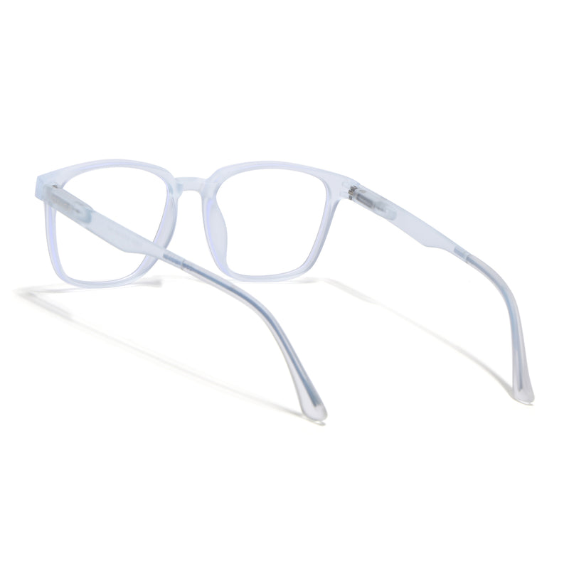 Voyage Air Matt Transparent Square Eyeglasses for Men & Women (T003FMG7186-C5)