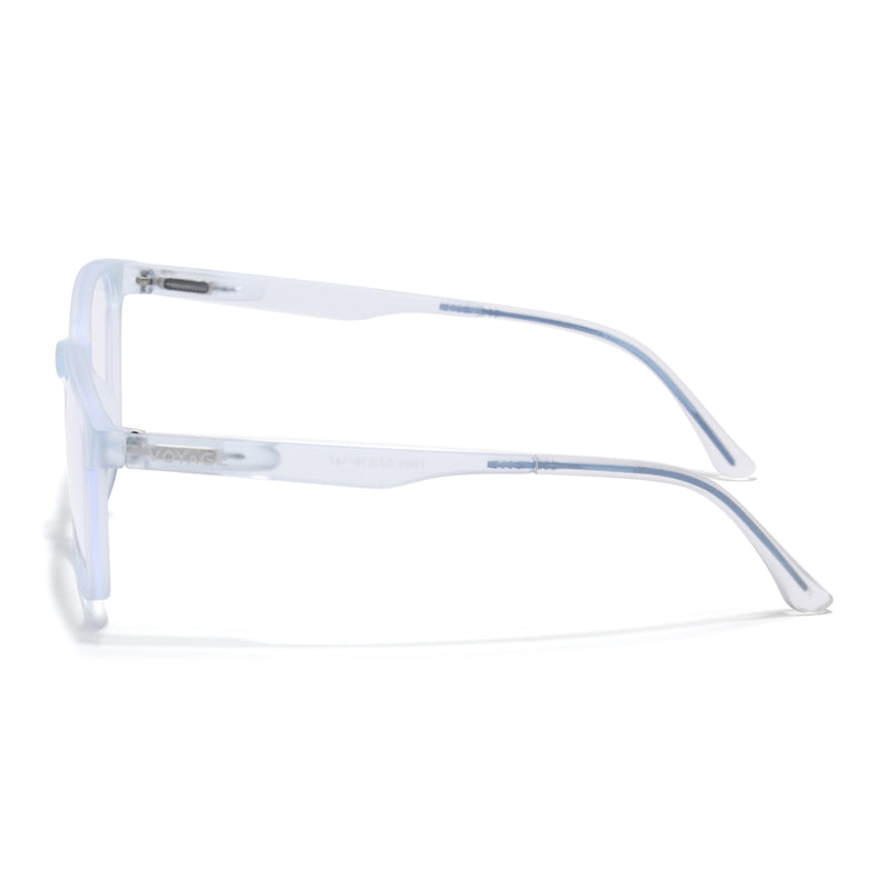 Voyage Air Matt Transparent Square Eyeglasses for Men & Women (T003FMG7186-C5)