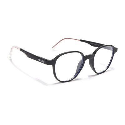 Voyage Air Black Round Eyeglasses for Men & Women (T006FMG7187-C1)