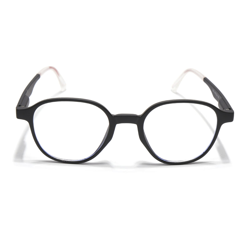 Voyage Air Black Round Eyeglasses for Men & Women (T006FMG7187-C1)