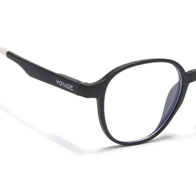 Voyage Air Black Round Eyeglasses for Men & Women (T006FMG7187-C1)