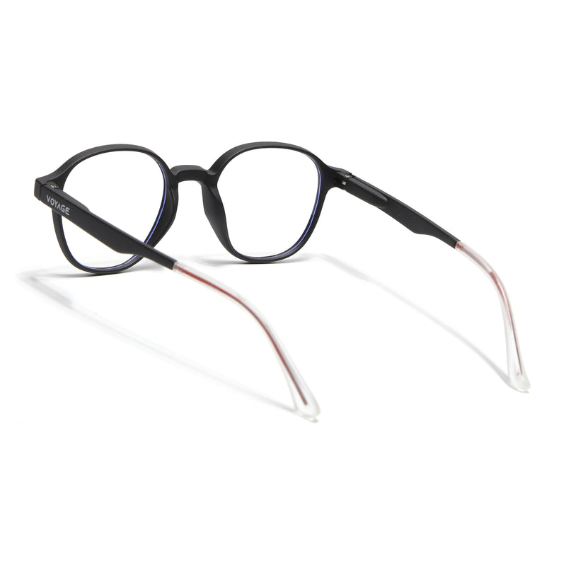 Voyage Air Black Round Eyeglasses for Men & Women (T006FMG7187-C1)