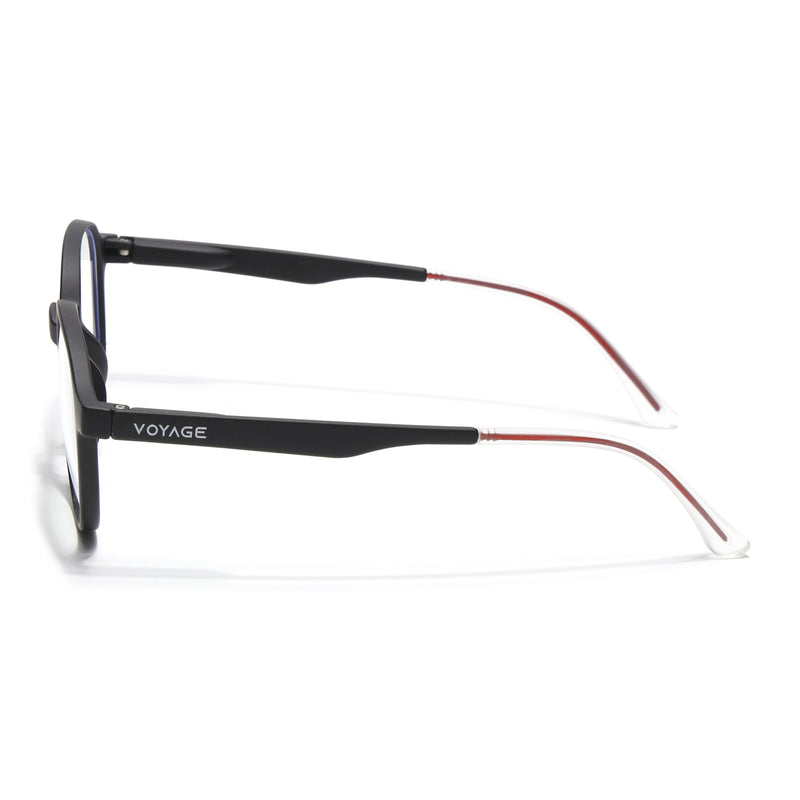 Voyage Air Black Round Eyeglasses for Men & Women (T006FMG7187-C1)