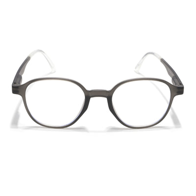 Voyage Air Grey Round Eyeglasses for Men & Women (T006FMG7188-C2)