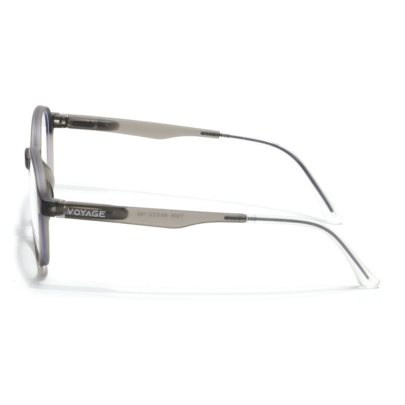 Voyage Air Grey Round Eyeglasses for Men & Women (T006FMG7188-C2)