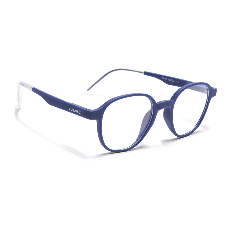 Voyage Air Blue Round Eyeglasses for Men & Women (T006FMG7189-C3)