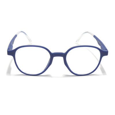 Voyage Air Blue Round Eyeglasses for Men & Women (T006FMG7189-C3)