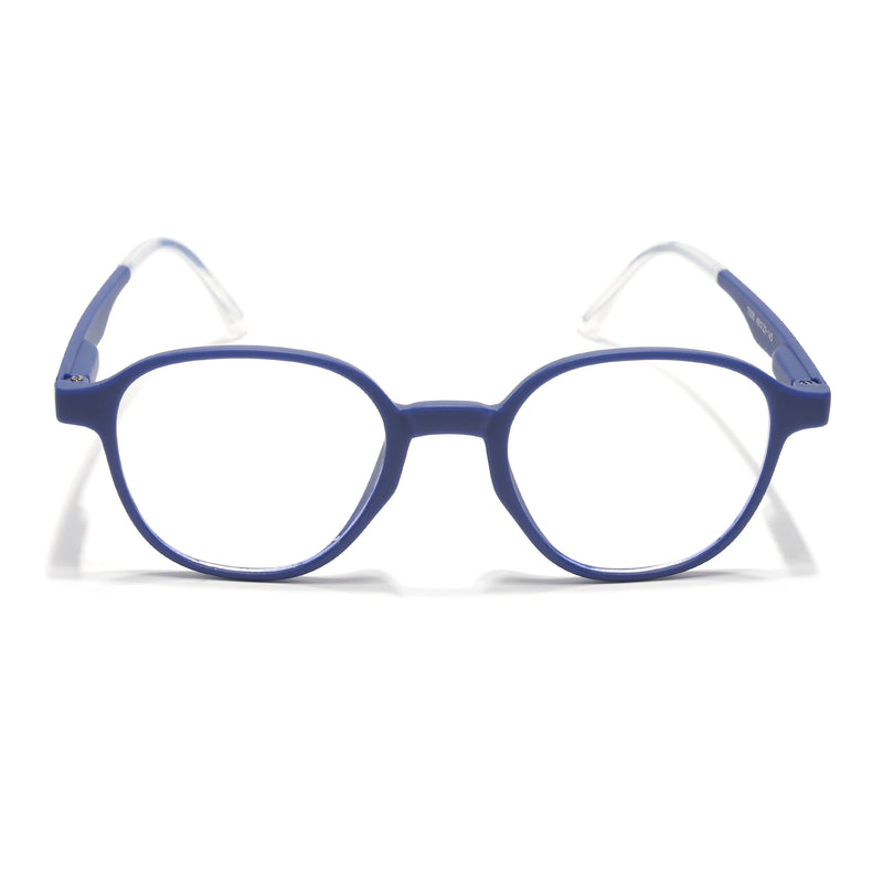 Voyage Air Blue Round Eyeglasses for Men & Women (T006FMG7189-C3)