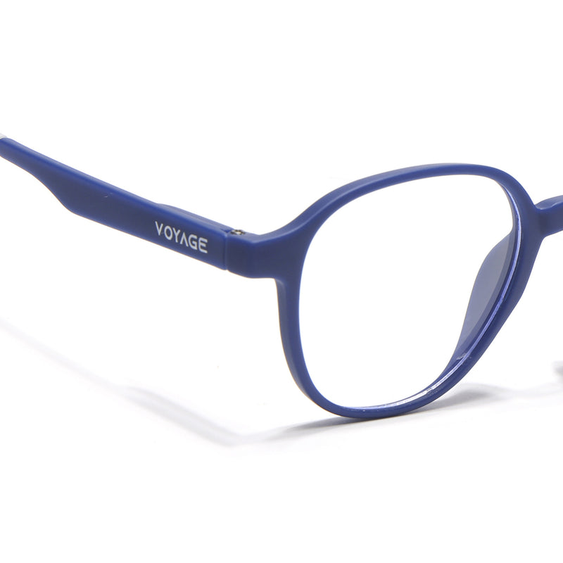 Voyage Air Blue Round Eyeglasses for Men & Women (T006FMG7189-C3)