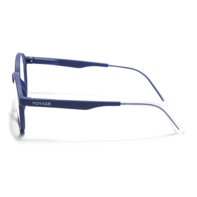 Voyage Air Blue Round Eyeglasses for Men & Women (T006FMG7189-C3)