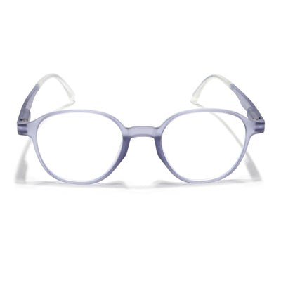 Voyage Air Light Grey Round Eyeglasses for Men & Women (T006FMG7190-C4)