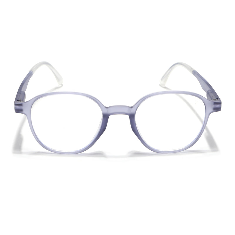 Voyage Air Light Grey Round Eyeglasses for Men & Women (T006FMG7190-C4)