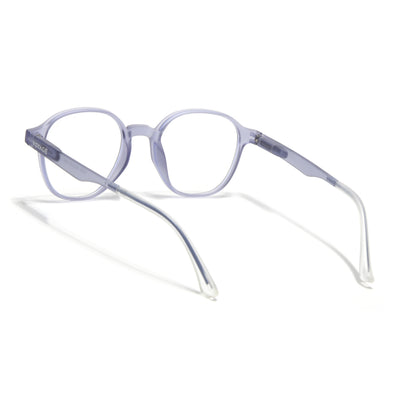 Voyage Air Light Grey Round Eyeglasses for Men & Women (T006FMG7190-C4)