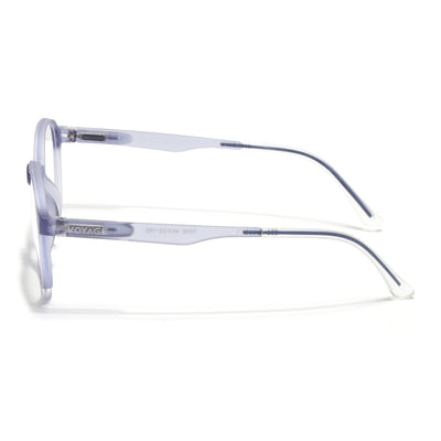 Voyage Air Light Grey Round Eyeglasses for Men & Women (T006FMG7190-C4)