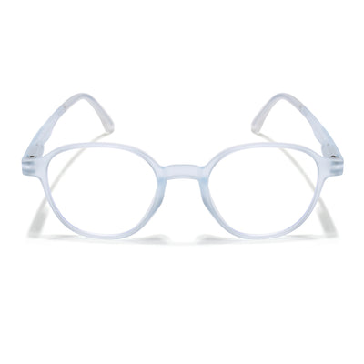 Voyage Air Matt Transparent Round Eyeglasses for Men & Women (T006FMG7191-C5)