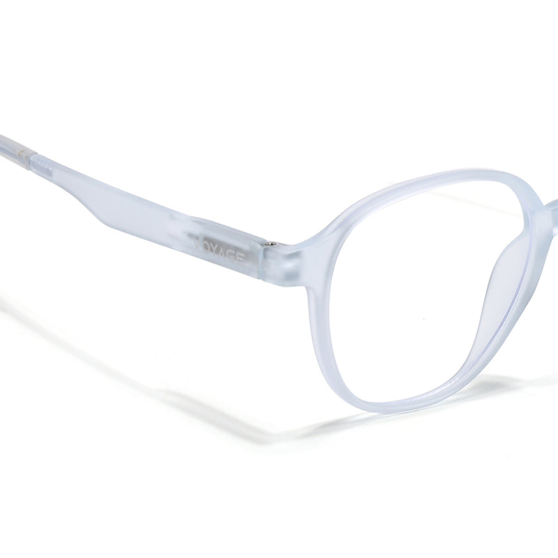 Voyage Air Matt Transparent Round Eyeglasses for Men & Women (T006FMG7191-C5)