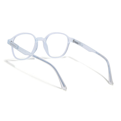 Voyage Air Matt Transparent Round Eyeglasses for Men & Women (T006FMG7191-C5)