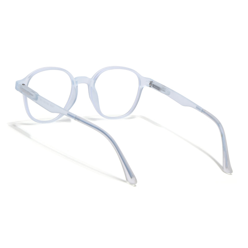 Voyage Air Matt Transparent Round Eyeglasses for Men & Women (T006FMG7191-C5)