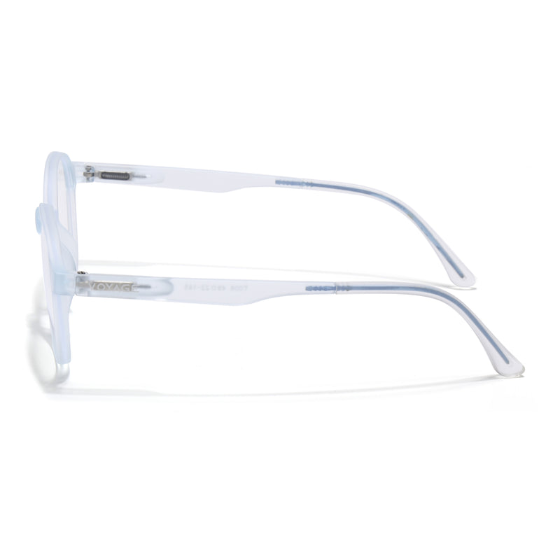 Voyage Air Matt Transparent Round Eyeglasses for Men & Women (T006FMG7191-C5)