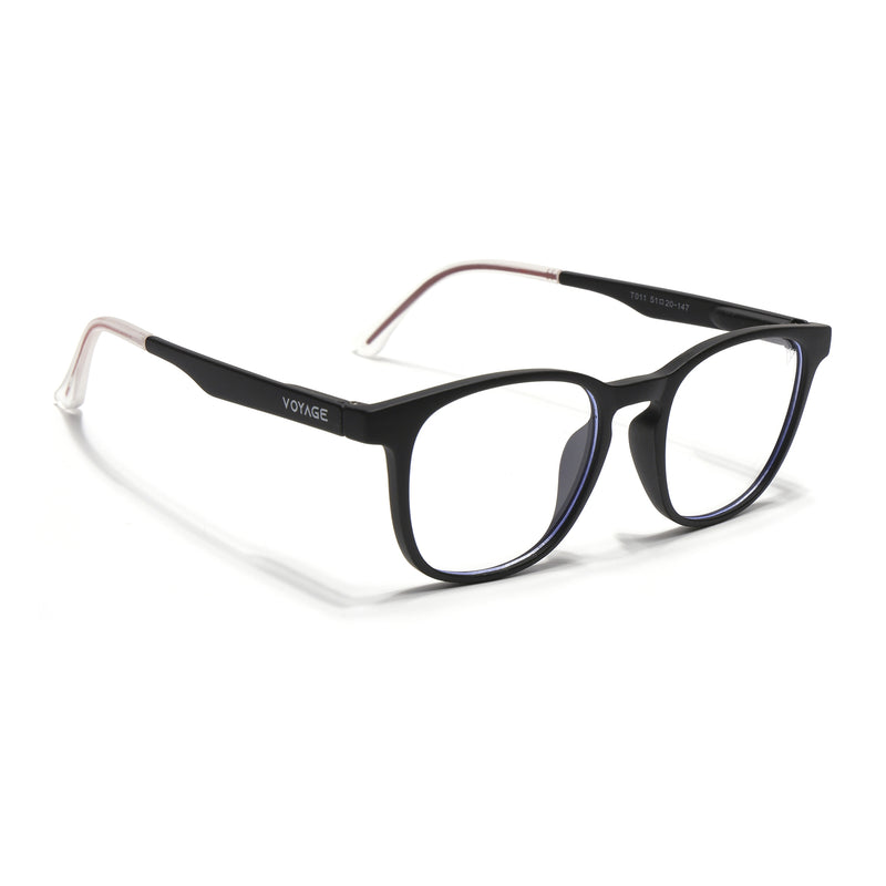 Voyage Air Black Round Eyeglasses for Men & Women (T011FMG7192-C1)