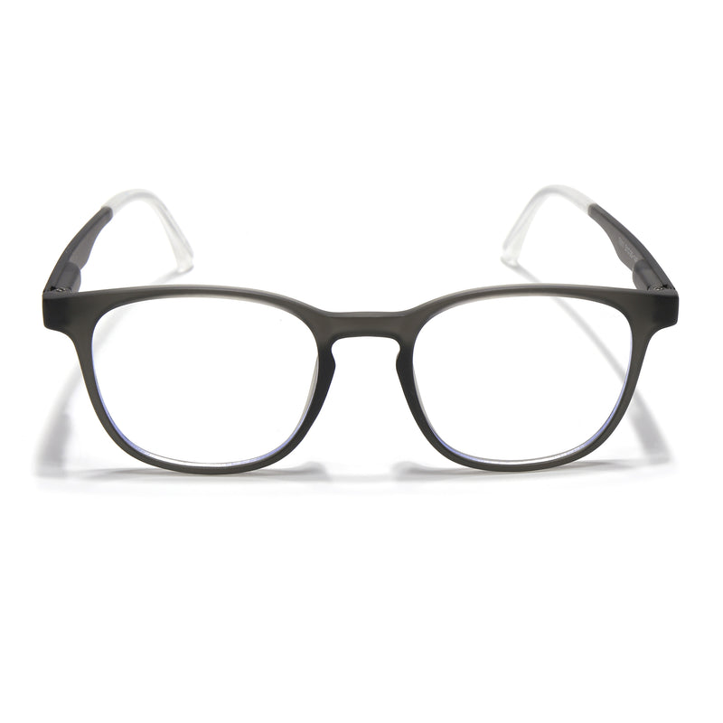 Voyage Air Grey Round Eyeglasses for Men & Women (T011FMG7193-C2)