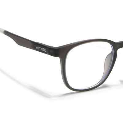 Voyage Air Grey Round Eyeglasses for Men & Women (T011FMG7193-C2)