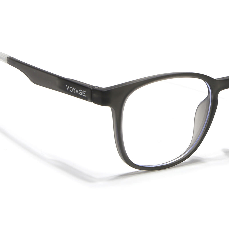 Voyage Air Grey Round Eyeglasses for Men & Women (T011FMG7193-C2)