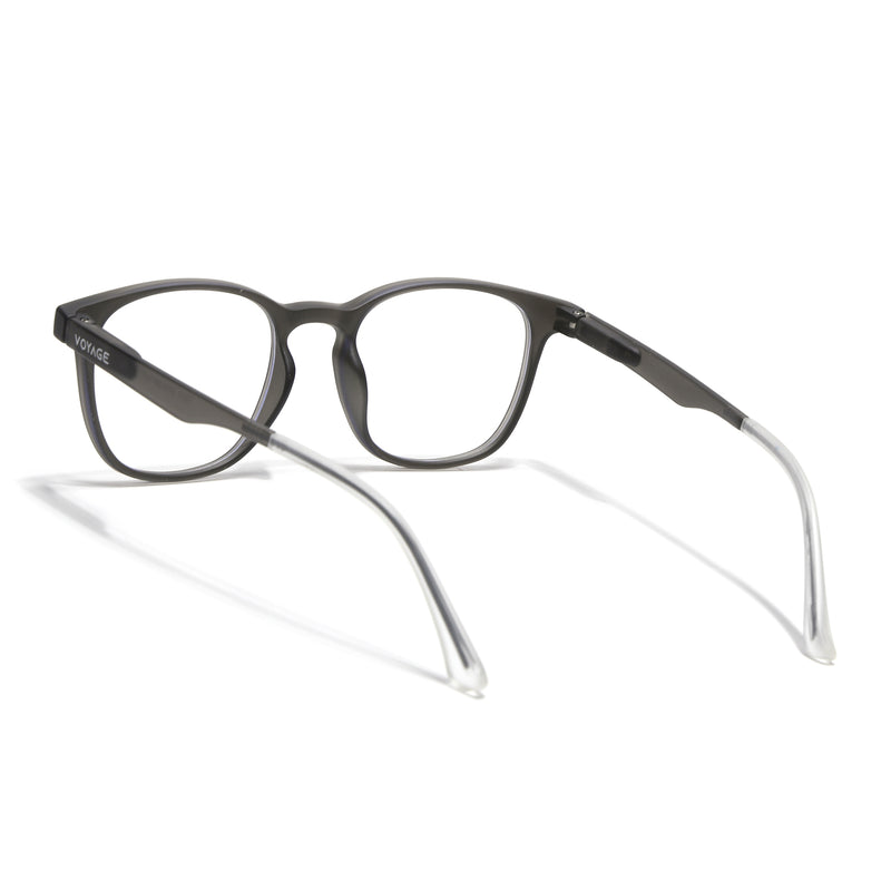 Voyage Air Grey Round Eyeglasses for Men & Women (T011FMG7193-C2)
