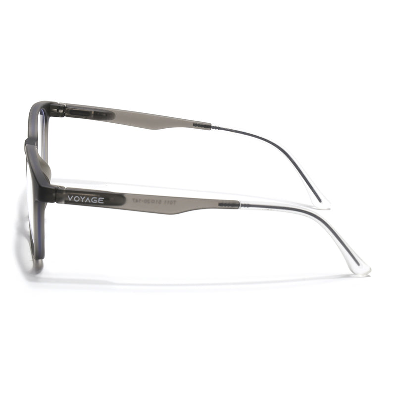 Voyage Air Grey Round Eyeglasses for Men & Women (T011FMG7193-C2)