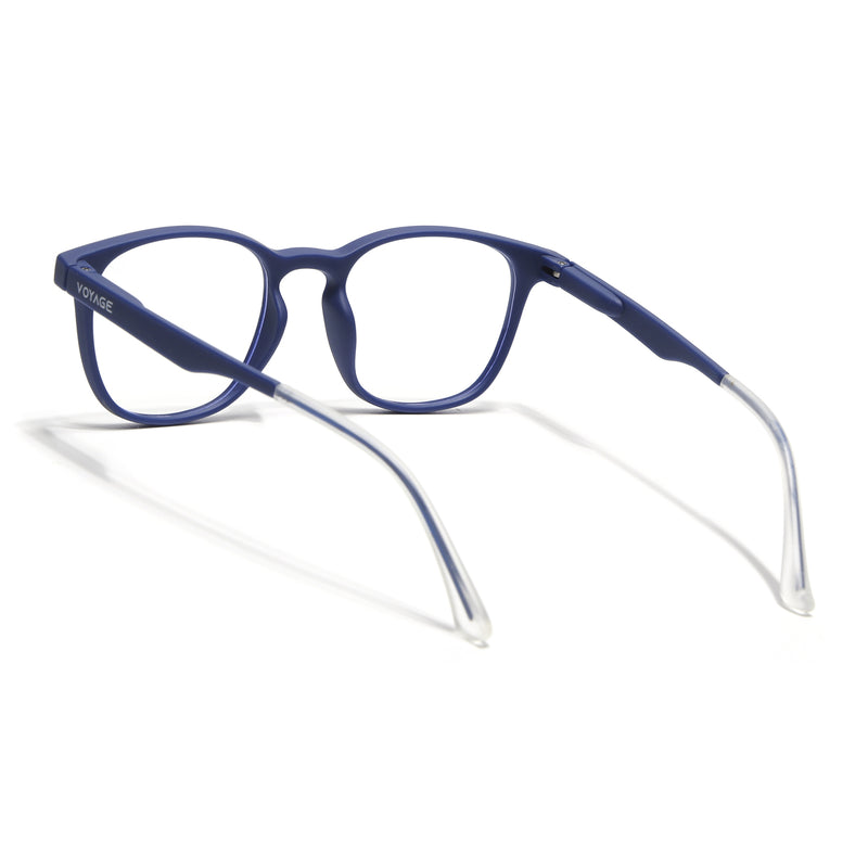 Voyage Air Blue Round Eyeglasses for Men & Women (T011FMG7194-C3)
