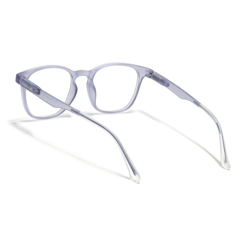 Voyage Air Light Grey Round Eyeglasses for Men & Women (T011FMG7195-C4)