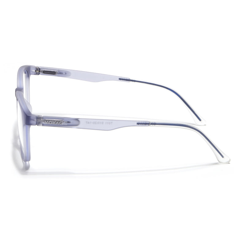Voyage Air Light Grey Round Eyeglasses for Men & Women (T011FMG7195-C4)