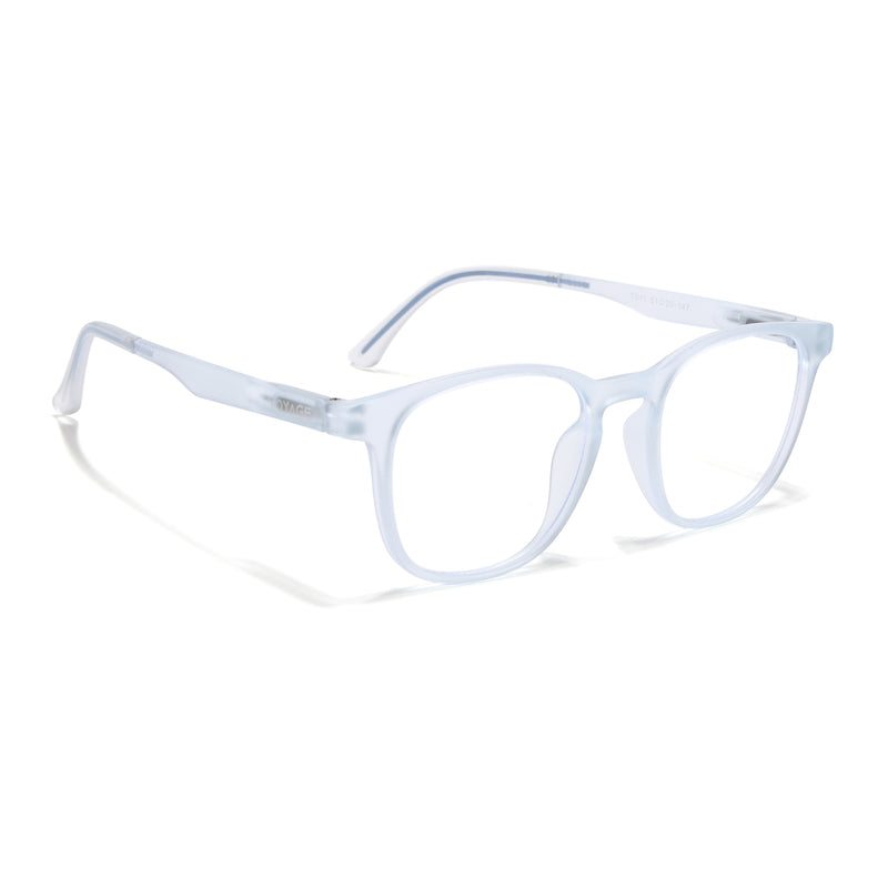Voyage Air Matt Transparent Round Eyeglasses for Men & Women (T011FMG7196-C5)