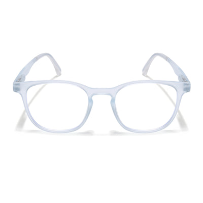 Voyage Air Matt Transparent Round Eyeglasses for Men & Women (T011FMG7196-C5)