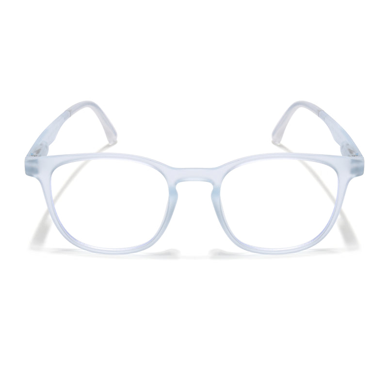 Voyage Air Matt Transparent Round Eyeglasses for Men & Women (T011FMG7196-C5)