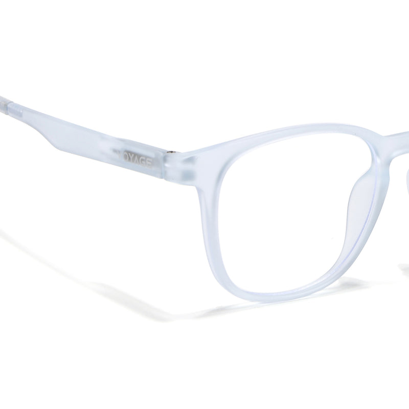 Voyage Air Matt Transparent Round Eyeglasses for Men & Women (T011FMG7196-C5)