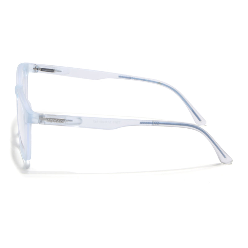 Voyage Air Matt Transparent Round Eyeglasses for Men & Women (T011FMG7196-C5)