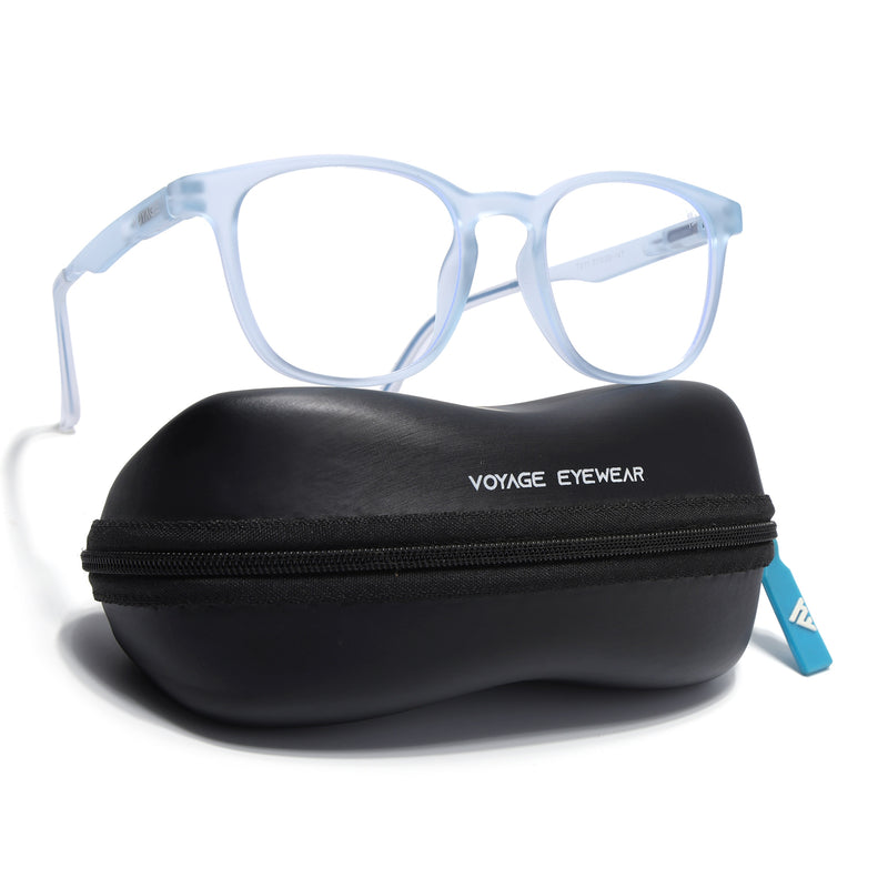 Voyage Air Matt Transparent Round Eyeglasses for Men & Women (T011FMG7196-C5)