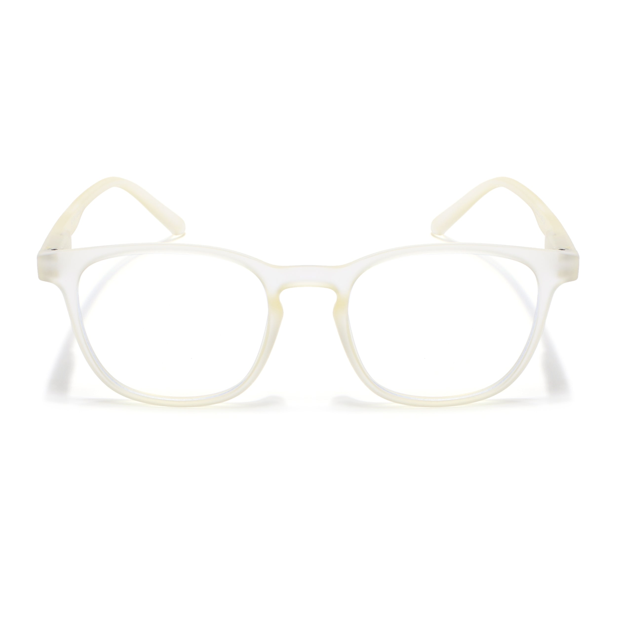Voyage Air Light Yellow Square Eyeglasses for Men & Women (T011MG4728-C2)