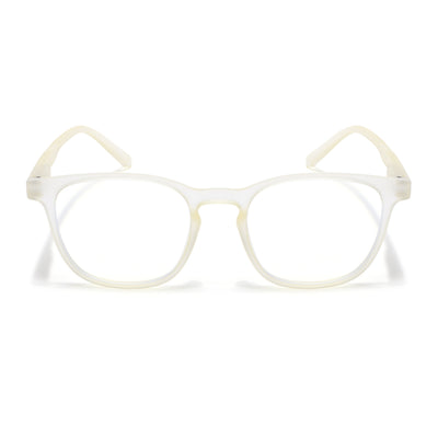 Voyage Air Light Yellow Square Eyeglasses for Men & Women (T011MG4728-C2)