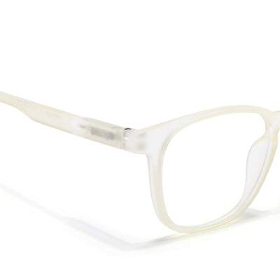 Voyage Air Light Yellow Square Eyeglasses for Men & Women (T011MG4728-C2)