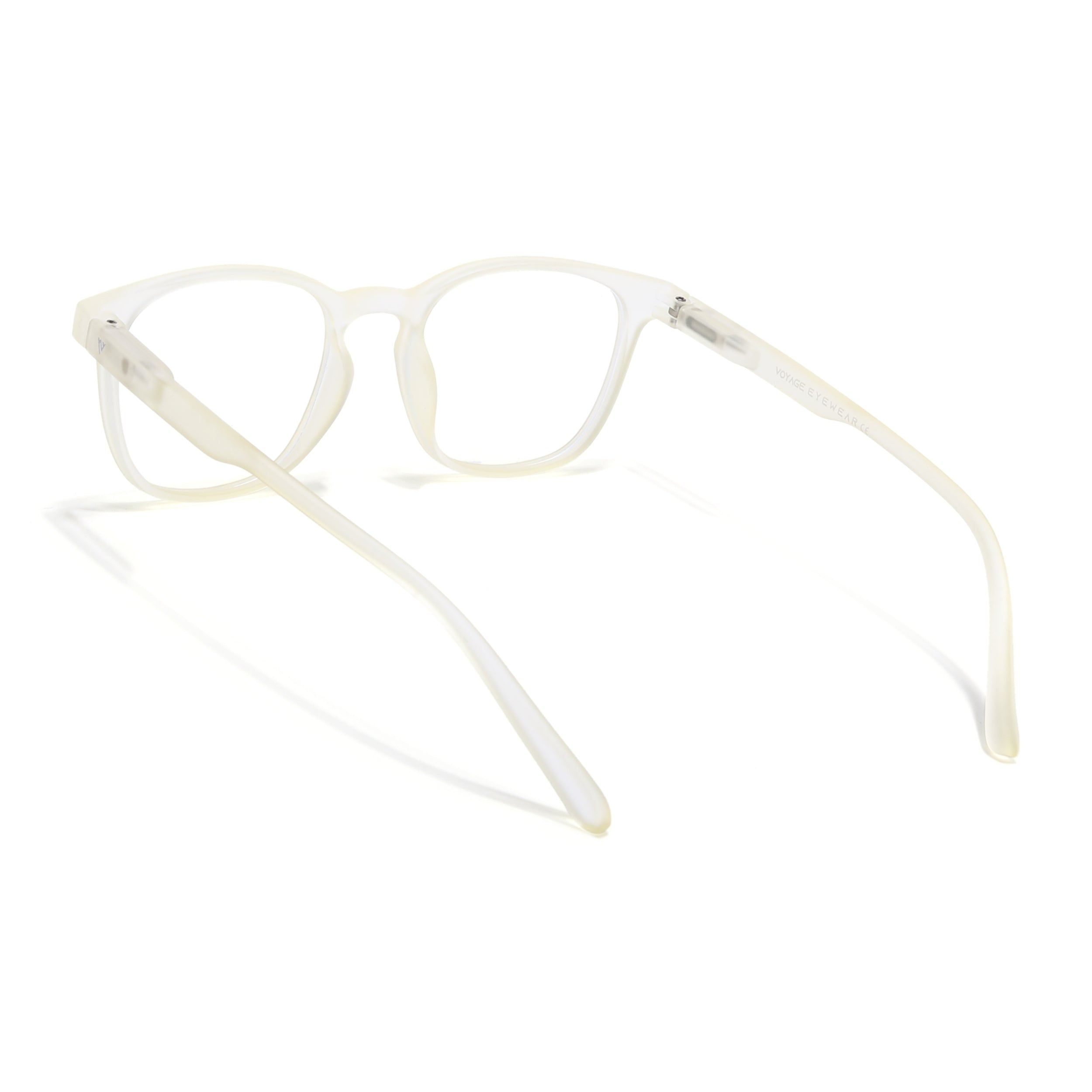 Voyage Air Light Yellow Square Eyeglasses for Men & Women (T011MG4728-C2)