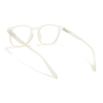 Voyage Air Light Yellow Square Eyeglasses for Men & Women (T011MG4728-C2)