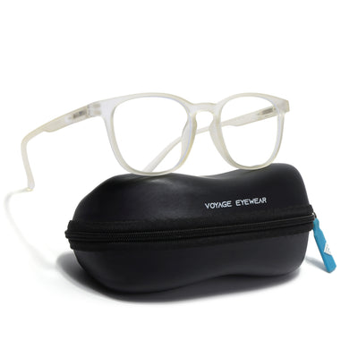 Voyage Air Light Yellow Square Eyeglasses for Men & Women (T011MG4728-C2)